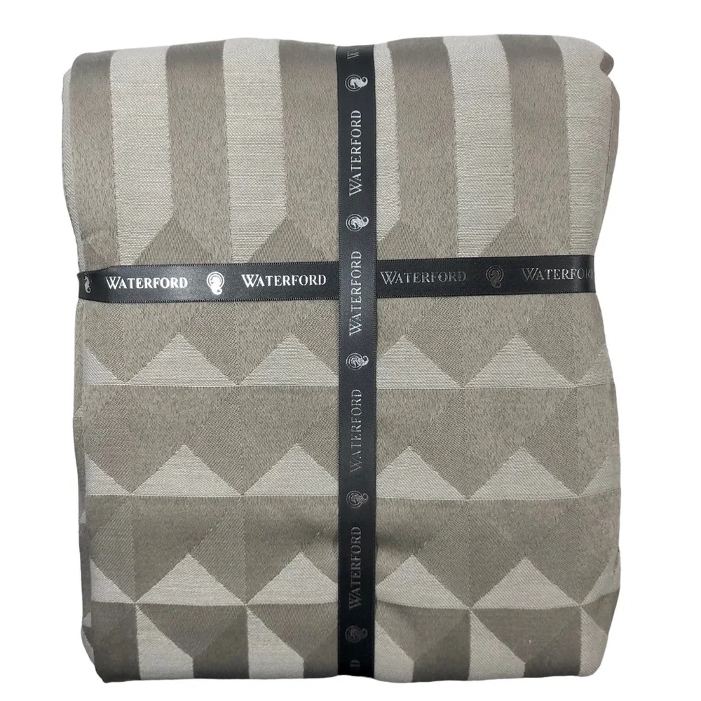WATERFORD For The Bath Diamond Shower Curtain Color Platinum New in Package